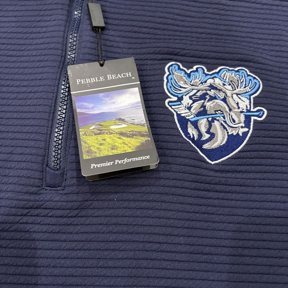 NWT Pebble Beach 1/4 Zip Golf Pullover Size XL Blue Men Breathable - Picture 2 of 14